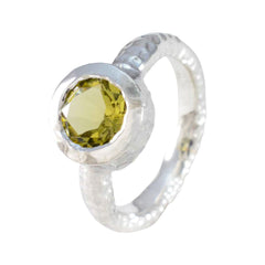 Aisha Yellow Solitaire Ring India with Gemstone Detail