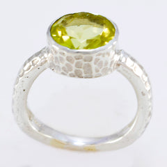 Aisha Yellow Solitaire Ring India with Gemstone Detail