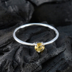 Ines Feminine Yellow Solitaire Ring