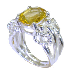 Claire Yellow Solitaire Ring with Elegant Gemstone