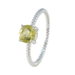 Ananya Yellow Solitaire Ring with Twisted Band