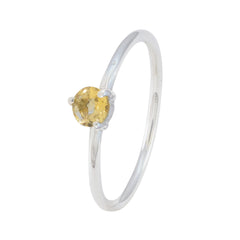 Ines Feminine Yellow Solitaire Ring