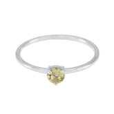 Ines Yellow Solitaire Ring with Elegant Gemstone Lemon Quartz Yellow