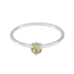 Ines Yellow Solitaire Ring with Elegant Gemstone Lemon Quartz Yellow