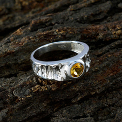 Carla Graceful Yellow Solitaire Ring