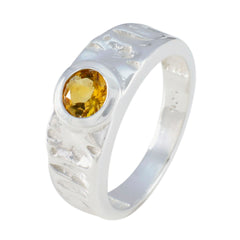 Carla Graceful Yellow Solitaire Ring