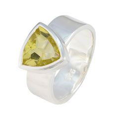 Zoey Yellow Solitaire Signet Ring - Stylish Gemstone Jewelry