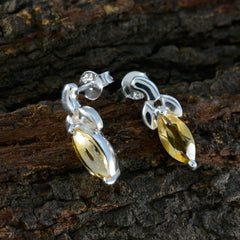 Riley Yellow Solitaire Stud Earrings for Everyday Glam