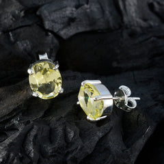 Noelia Yellow Solitaire Stud Earrings for Everyday Glam