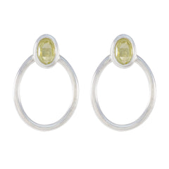 Sarah Yellow Solitaire Stud Earrings for Everyday Glam Lemon Quartz Yellow Stud