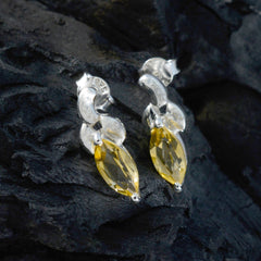 Riley Yellow Solitaire Stud Earrings for Everyday Glam