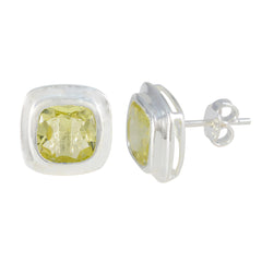 Ida Yellow Solitaire Stud Earrings for Everyday Glam