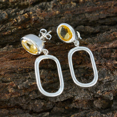 Maya Yellow Solitaire Stud Earrings for Everyday Glam