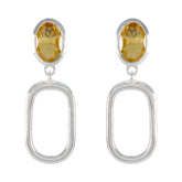 Maya Yellow Solitaire Stud Earrings for Everyday Glam Citrine Yellow Stud