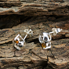 Alejandra Yellow Solitaire Stud Earrings for Glam