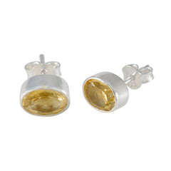 Audrey Yellow Solitaire Stud Earrings for Everyday Glam