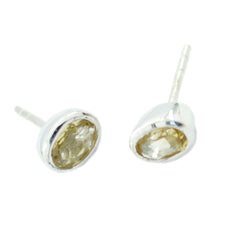 Sofia Yellow Solitaire Stud Earrings for Everyday Glam