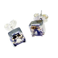 Olivia Yellow Solitaire Stud Earrings for Everyday Glam