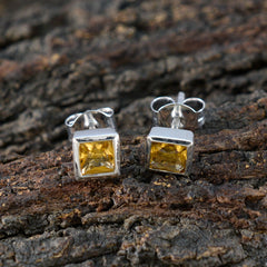 Joaquina Yellow Solitaire Stud Earrings for Any Occasion