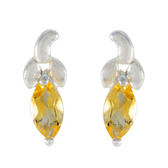 Riley Yellow Solitaire Stud Earrings for Everyday Glam Citrine Yellow Stud