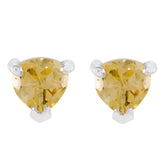 Pauline Yellow Solitaire Stud Earrings for Everyday Glam Citrine Yellow Stud