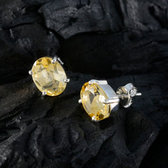 Micaela Yellow Solitaire Stud Earrings for Everyday Style