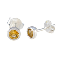 Lourdes Yellow Solitaire Stud Earrings for Everyday Glam