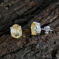 Micaela Yellow Solitaire Stud Earrings for Everyday Style