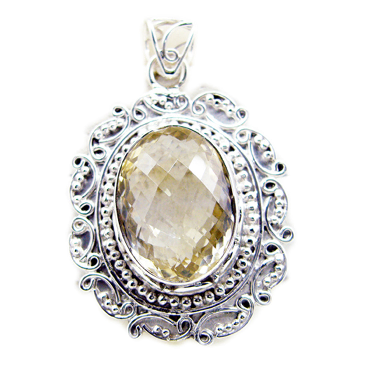 Maya Yellow Statement Pendant with Elegant Design Citrine Yellow Yellow