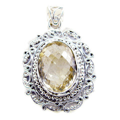 Maya Yellow Statement Pendant with Elegant Design Citrine Yellow Yellow