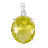 Teresa Yellow Statement Pendant for Glam Fashion Lemon Quartz Yellow Yellow