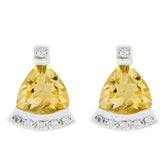 Cecilia Yellow Stud Earrings India for Everyday Glam Citrine Yellow Stud