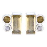 Paula Yellow Stud Earrings Online for Everyday Glam Citrine Yellow Stud