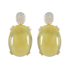 Lourdes Yellow Stud Earrings for Every Occasion Citrine Yellow Stud