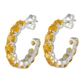 Gabriela Yellow Stud Earrings for Everyday Glam Citrine Yellow Stud