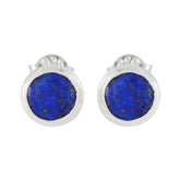 Ying Blue Stud Earrings for Everyday Glam Lapis Lazuli Blue Stud