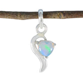 Yuna White Gemstone Pendant in Elegant Design Opal White White