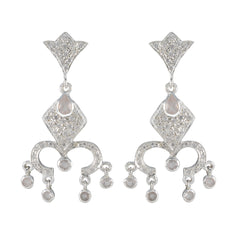 Zara Pink Stud Earrings for Everyday Glam Rose Quartz Pink Stud