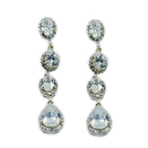 Zara White Stud Earrings for Chic Daily Wear Cubic Zirconia White Stud