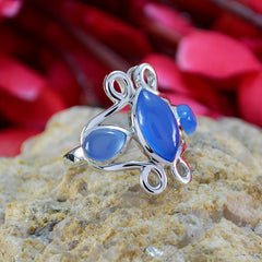 Zoe Blue Trilogy Ring - Stunning Color-Popping Design