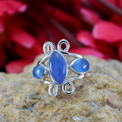Zoe Blue Trilogy Ring - Stunning Color-Popping Design