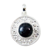 Zoey Black Love Pendant: Stylish Silver Jewelry Charm Black Onyx Black Black