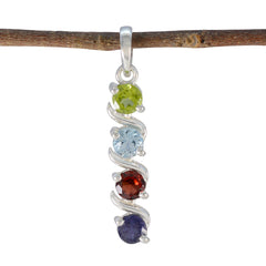 Zoey Delicate Pendant for Women - Gemstone Elegance Multi Stone multicolor Multicolor