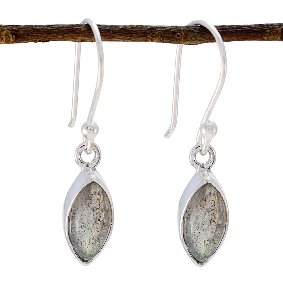 Stylish Zoey Grey Dangle Earrings for Any Occasion Labradorite Gray Dangle