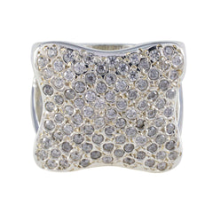 Zoey Heritage White Ring with Elegant Gemstone Detail Cubic zirconia CZ White