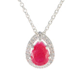 Zoey Red Dainty Pendant for Everyday Glam Indian Ruby Red Red