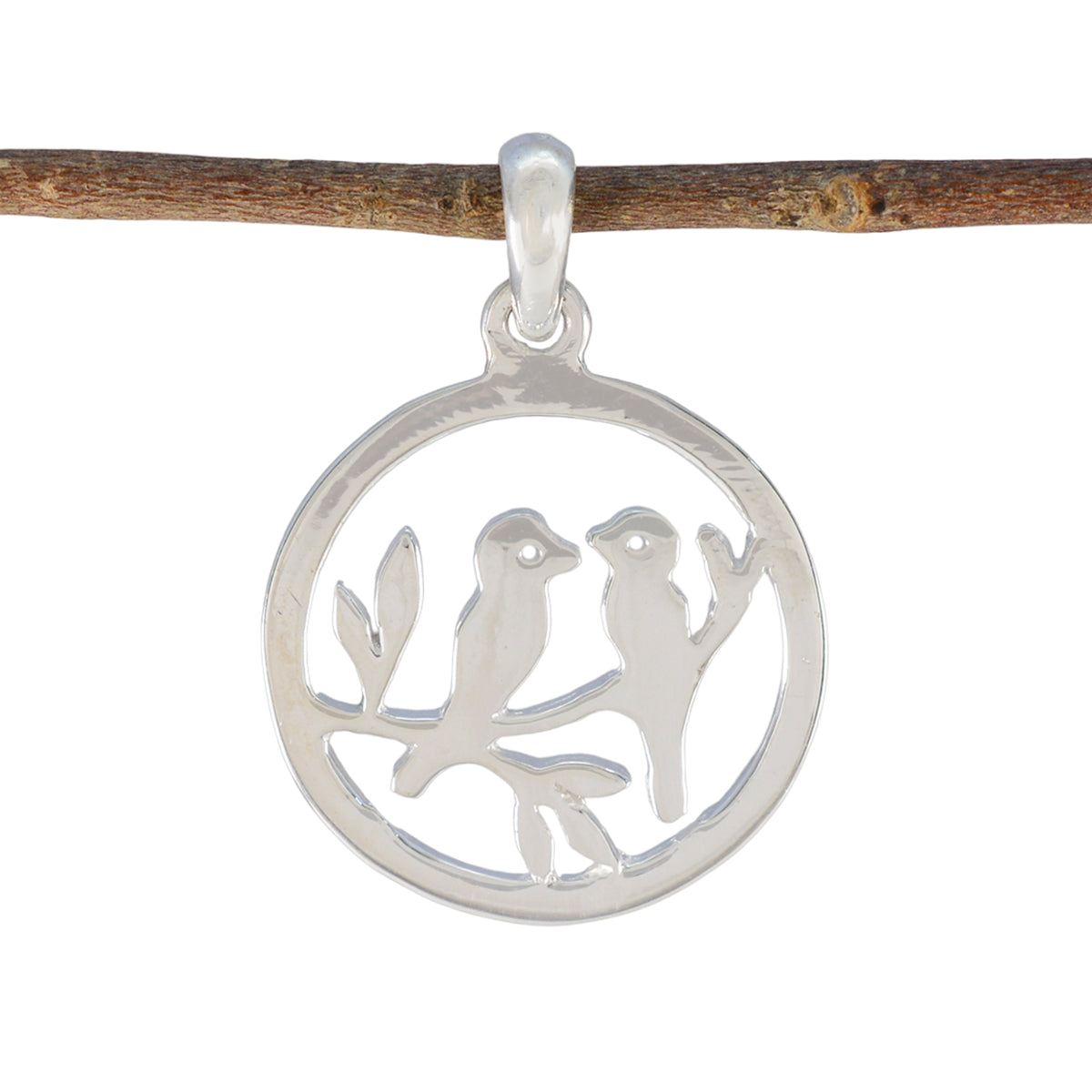 Zoey Retro Dainty Pendant with Bird Design Plain Plain Plain