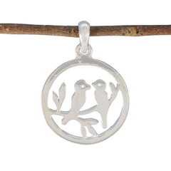 Zoey Retro Dainty Pendant with Bird Design Plain Plain Plain