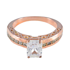 Zoey Valentine White Ring - Elegant Rose Gold Jewelry White CZ White