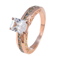 Zoey Valentine White Ring - Elegant Rose Gold Jewelry